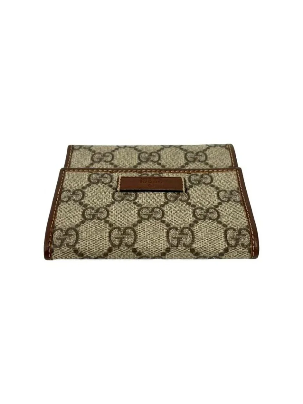 ★SOLD★ Gucci GG Supreme Leather Trifold Wallet Mini Coin Case Card Brown - Picture 3 of 10